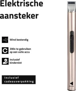 Oplaadbare Lange Elektrische Aansteker - Duurzame Plasma Aansteker - Inclusief Cadeauverpakking - BBQ - Kaarsen - Rose -Bbq Gereedschap Winkel 1003x1200