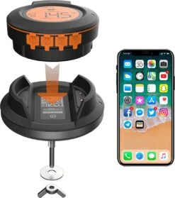 ToGrill - Smart Bluetooth Barbecue Dome Thermometer Met 2 Probes AT-02 | Draadloze Slimme BBQ Vleesthermometer Met App | -Bbq Gereedschap Winkel 1061x1200