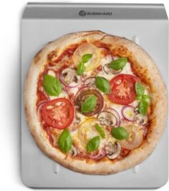 Burnhard Pizzasteen 38 X 30 X 1,5 Cm + Pizzaschep 20 Burnhard Pizzasteen 38 X 30 X 1,5 Cm + Pizzaschep -Bbq Gereedschap Winkel 1063x1200