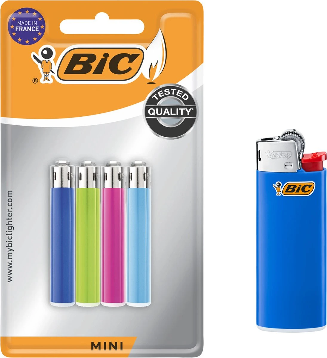 BIC Mini J25 Vuursteen Aanstekers - Verschillende Kleuren - Pak Van 4 Kleine Gasaanstekers 3 BIC Mini J25 Vuursteen Aanstekers - Verschillende Kleuren - Pak Van 4 Kleine Gasaanstekers