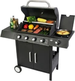 El Fuego San Angelo 4.1 Gasbarbecue - 5 Branders - Zwart -Bbq Gereedschap Winkel 1105x1200