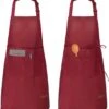 Viedouce 2 Pack Schort - Keukenschort - BBQ BIB Apron - Waterbestendig - Incl. Voorzak - Verstelbaar - Rood - (78 X 75 Cm) -Bbq Gereedschap Winkel 1112x1200 1