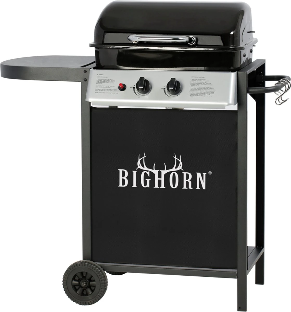 Bighorn Gasbarbecue En Grill – 2 Branders – Zwart 4 Bighorn Gasbarbecue En Grill – 2 Branders – Zwart - Afbeelding 2