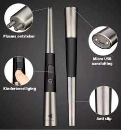 Oplaadbare Lange Elektrische Aansteker - Duurzame Plasma Aansteker – Luxe Aansteker - Inclusief Cadeauverpakking - BBQ – Kaarsen - Zwart 14 Oplaadbare Lange Elektrische Aansteker - Duurzame Plasma Aansteker – Luxe Aansteker - Inclusief Cadeauverpakking - BBQ – Kaarsen - Zwart -Bbq Gereedschap Winkel 1123x1200