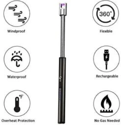 Le Cose USBurn-BBQ Aansteker-oplaadbare Aansteker Met Usb Kabel-Elektrische Plasma Aansteker-windbestendig En Buigzaam-zwart-USB-Lange Flexibele Aansteker -Bbq Gereedschap Winkel 1163x1200