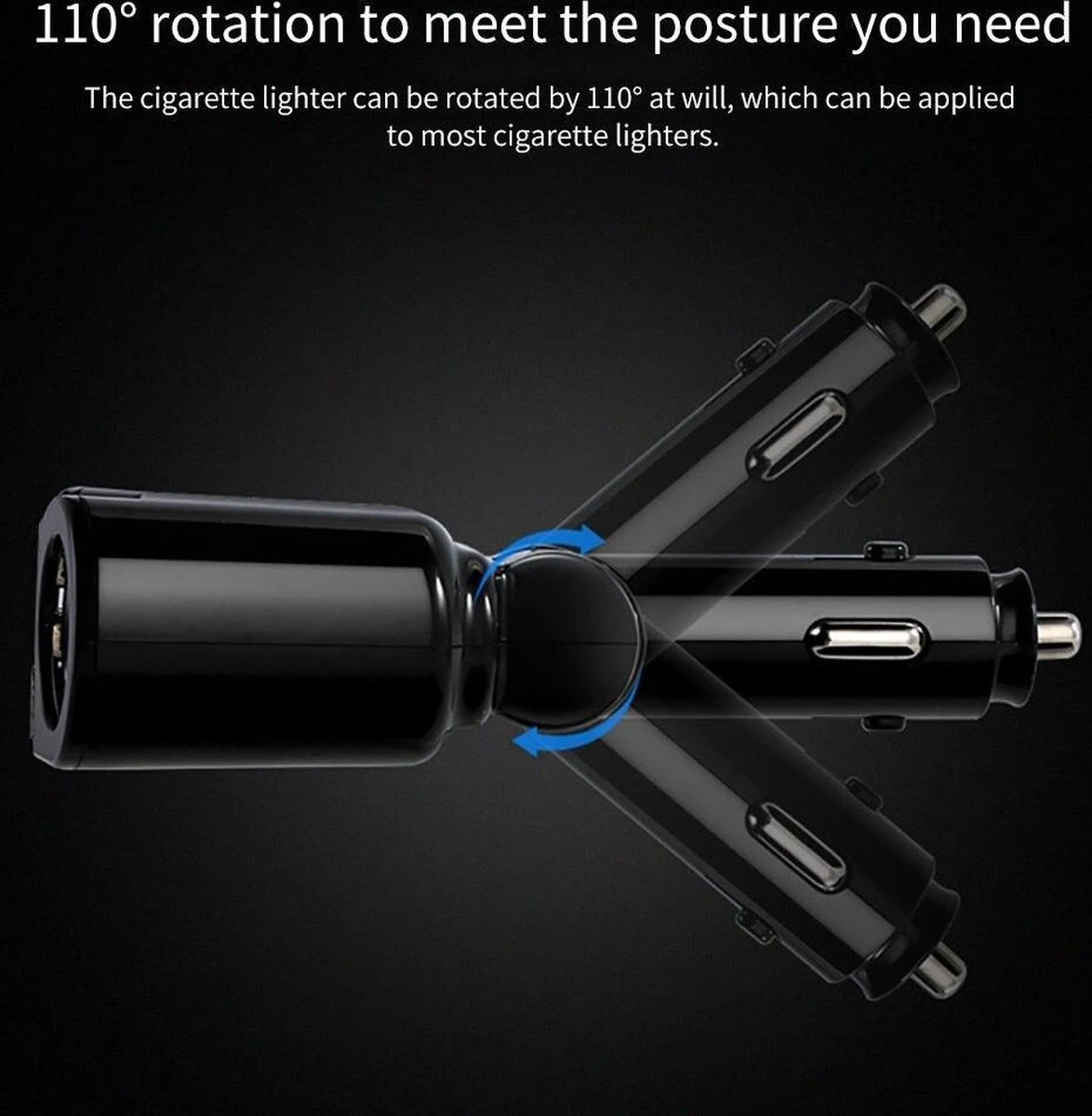 Auto Sigarettenaansteker Splitter - USB Ingang Auto - 2 Sigaretten Aansluitingen - Autolader 9 Auto Sigarettenaansteker Splitter - USB Ingang Auto - 2 Sigaretten Aansluitingen - Autolader - Afbeelding 7