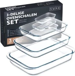 VAIVE 3-delige Ovenschaal Set - Rechthoekig - Glas -Bbq Gereedschap Winkel 1175x1200 4