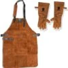 Leren Schort Suede + Handschoenen | LICHT BRUIN (Cognac) | BBQ Schort - Lederen Kookschort – Man - 81 X 56 Cm -Bbq Gereedschap Winkel 1175x1200 5
