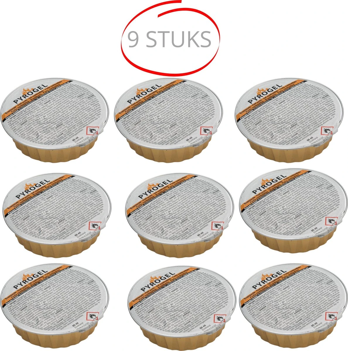 Pyrogel Brandpasta Voor Fondue - Set 9 Stuks - 9x95ml 3 Pyrogel Brandpasta Voor Fondue - Set 9 Stuks - 9x95ml