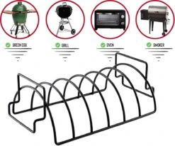 Rednas Sparerib Rek Bbq - Incl. Bakkwast - Bbq Rek - Bbq Accessoires - Rib Rack - Kiphouder - Bbq Gereedschap -Bbq Gereedschap Winkel 1200x1000 2