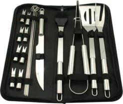 Krumble 18-delige Barbecue Set / Roestvrijstalen BBQ Set Van 18 / Inclusief Handige Opbergtas - RVS -Bbq Gereedschap Winkel 1200x1014
