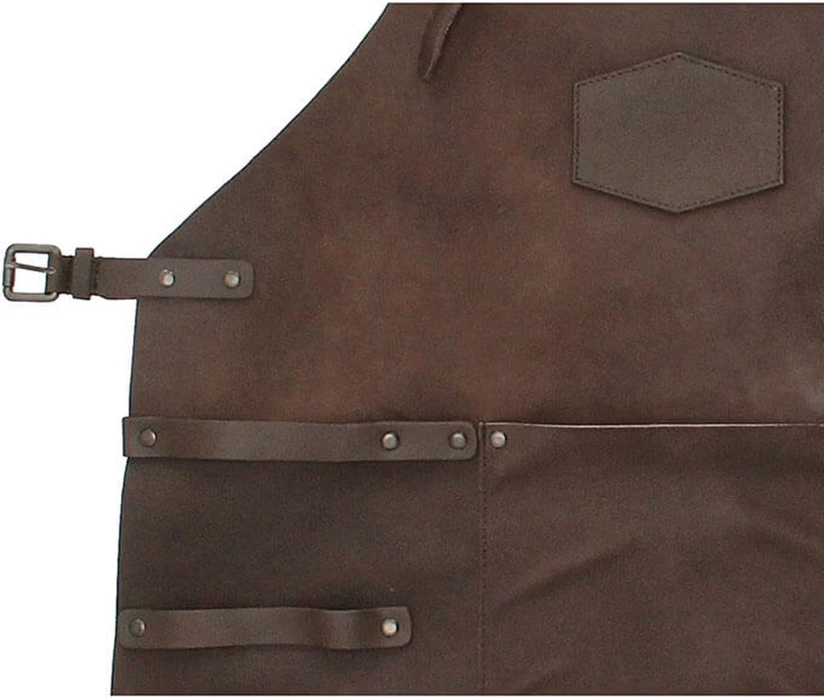 Old West BBQ Schort Barbecue Schort Leer - Bruin 12 Old West BBQ Schort Barbecue Schort Leer - Bruin - Afbeelding 10