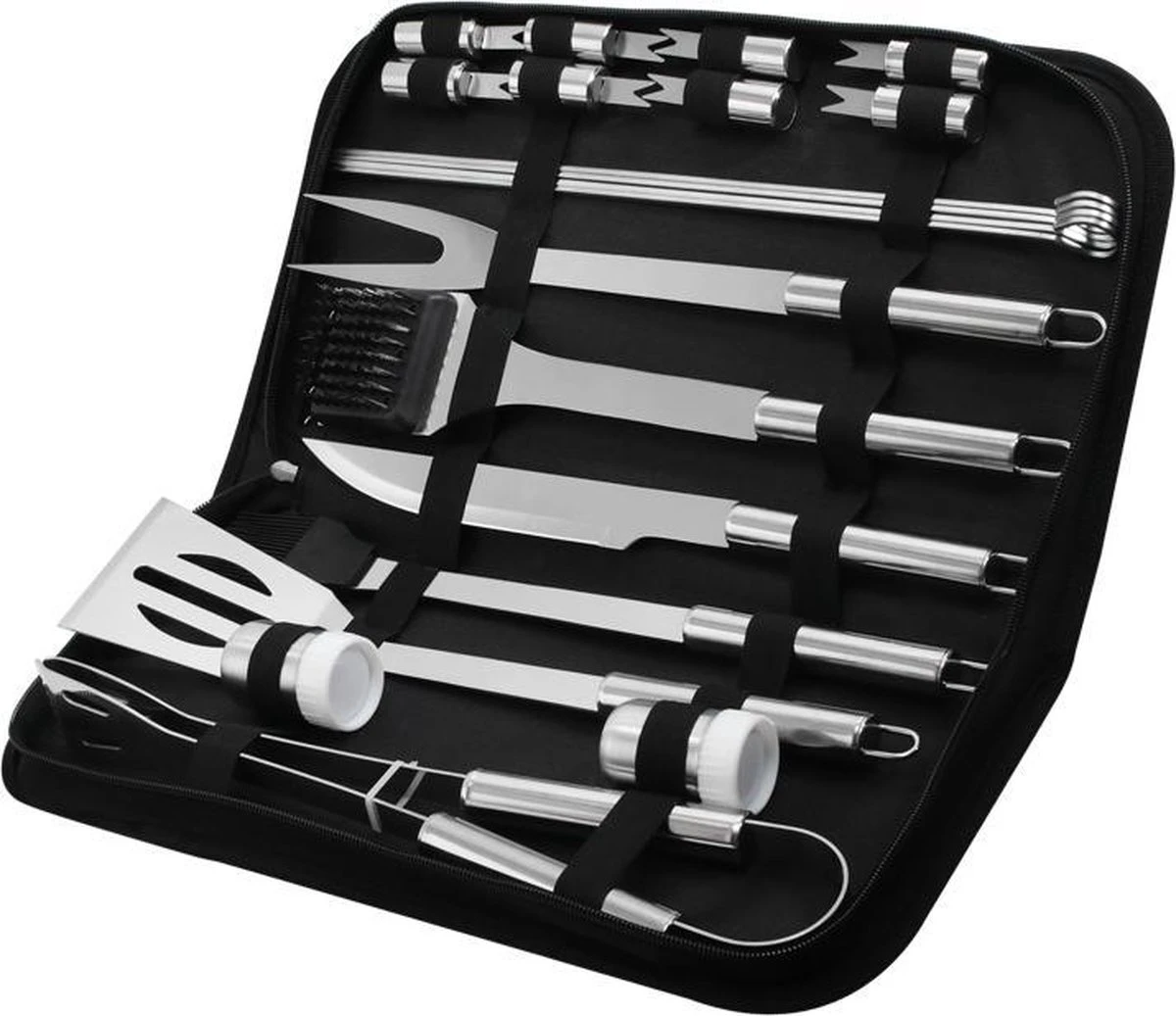 BBQ Barbecuegereedschapset- Barbecuegerei-sets - 20 Delig - Luxe RVS BBQ Accessoires - BBQ Set - BBQ Gereedschap + GRATIS Opbergtas - Barbecue | Grill | Buitenkeuken 3 BBQ Barbecuegereedschapset- Barbecuegerei-sets - 20 Delig - Luxe RVS BBQ Accessoires - BBQ Set - BBQ Gereedschap + GRATIS Opbergtas - Barbecue | Grill | Buitenkeuken