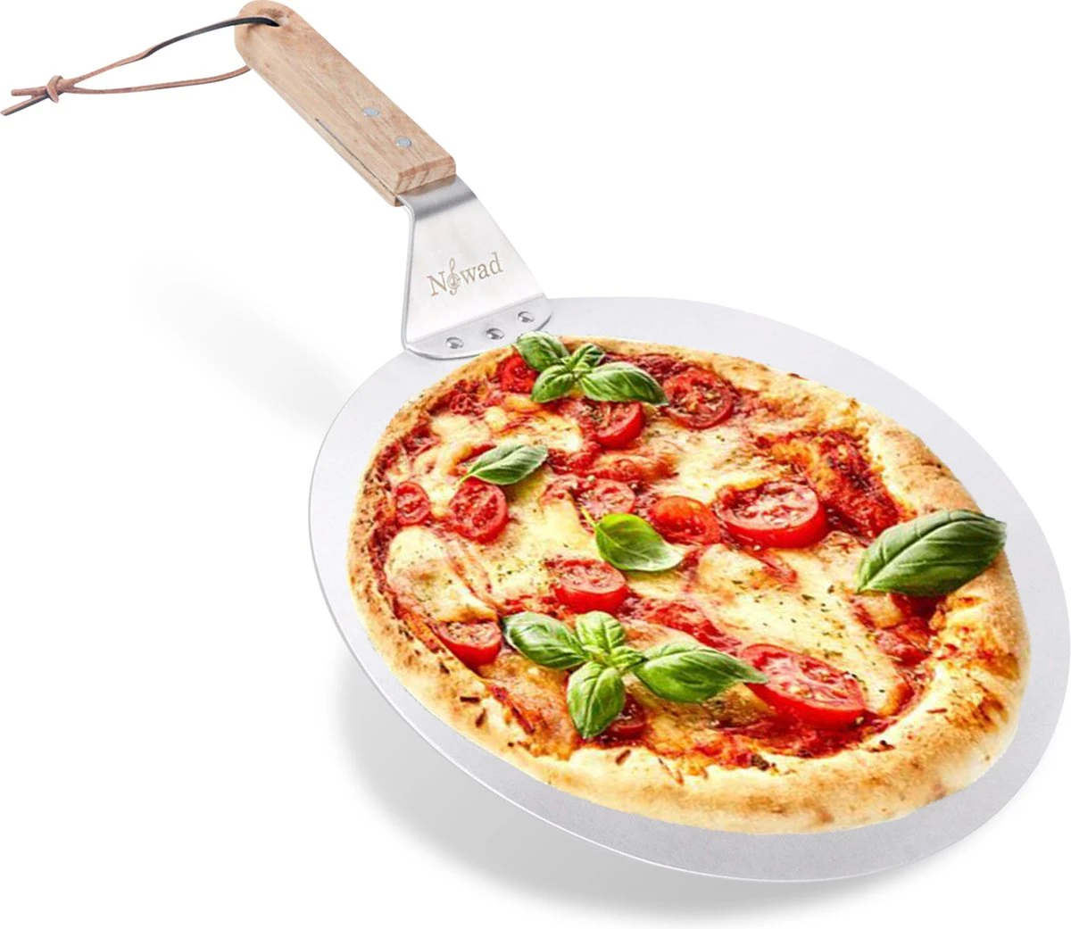 Nowad Pizzaschep RVS Rond Voor BBQ En Oven - 30,5 Cm - Pizzaspatel - Taartschep - Houten Handvat - Ophangbaar - Rond - Vaatwasbestendig - Keukenaccessoires 3 Nowad Pizzaschep RVS Rond Voor BBQ En Oven - 30,5 Cm - Pizzaspatel - Taartschep - Houten Handvat - Ophangbaar - Rond - Vaatwasbestendig - Keukenaccessoires