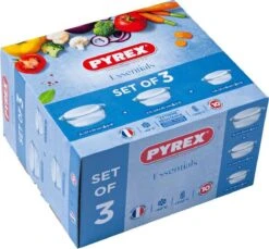 Pyrex Optimum Ovenschalenset 1,4 L - 2,1 L - 3 L - 21 X 18 X 8 Cm - 24 X 20 X 10 Cm - 27 X 23 X 11 Cm -Bbq Gereedschap Winkel 1200x1112 1