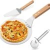 Pizza Schep - Taartschep - Pizzaroller - Pizzasnijder - Aluminium - Lengte 43 Cm - Able & Borret