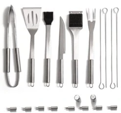Bbq Accesoires – Bbq Gereedschap – Bbq Set – 22 Delig – RVS -Bbq Gereedschap Winkel 1200x1120