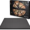 Navaris Pizzasteen XL Voor Oven En Barbecue - Rechthoekige Pizzaplaat 38 X 30 Cm - Inclusief Receptenboek - Keramisch Geglazuurd - Zwart -Bbq Gereedschap Winkel 1200x1123
