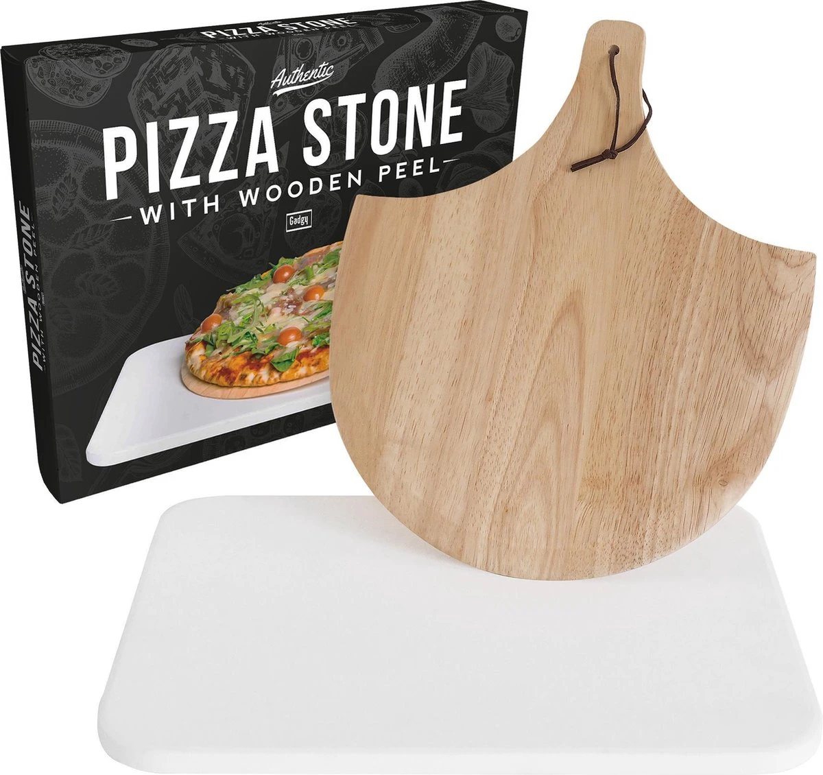Gadgy Pizzasteen Met Pizzaschep – Cordieriet Voor Knapperige Pizzabodem – Pizzasteen Voor BBQ, Oven Of Kamado - Pizzaspatel - Pizza Set 3 Gadgy Pizzasteen Met Pizzaschep – Cordieriet Voor Knapperige Pizzabodem – Pizzasteen Voor BBQ, Oven Of Kamado - Pizzaspatel - Pizza Set