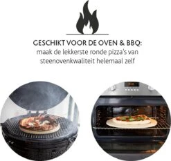 Boska Pizzasteen Deluxe - Voor Oven & BBQ - Knapperige Pizza's - Ø 29.5 Cm - BBQ Accessoires -Bbq Gereedschap Winkel 1200x1131 1