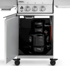 Burnhard Gas BBQ FRED JR. Deluxe - 2 Branders - Incl. Keramische Infraroodbrander & Afdekhoes - Deluxe -Bbq Gereedschap Winkel 1200x1135 2