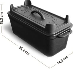 Burnhard Gietijzeren Broodpan 3,5 L - Broodbakvorm -Bbq Gereedschap Winkel 1200x1136