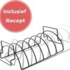 PROKING Sparerib Barbecue Rek – BBQ Accessoires – Inclusief Sparerib Recept – Anti-aanbak Lag – 35 X 19.5 X 11.5 CM -Bbq Gereedschap Winkel 1200x1138 2