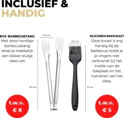 Ozocozy BBQ-ONE Houtskool Tafelbarbecue - Ø30 Cm- Zwart - Incl. Draagtas, Siliconen Bakkwast En RVS-Barbecuetang -Bbq Gereedschap Winkel 1200x1141