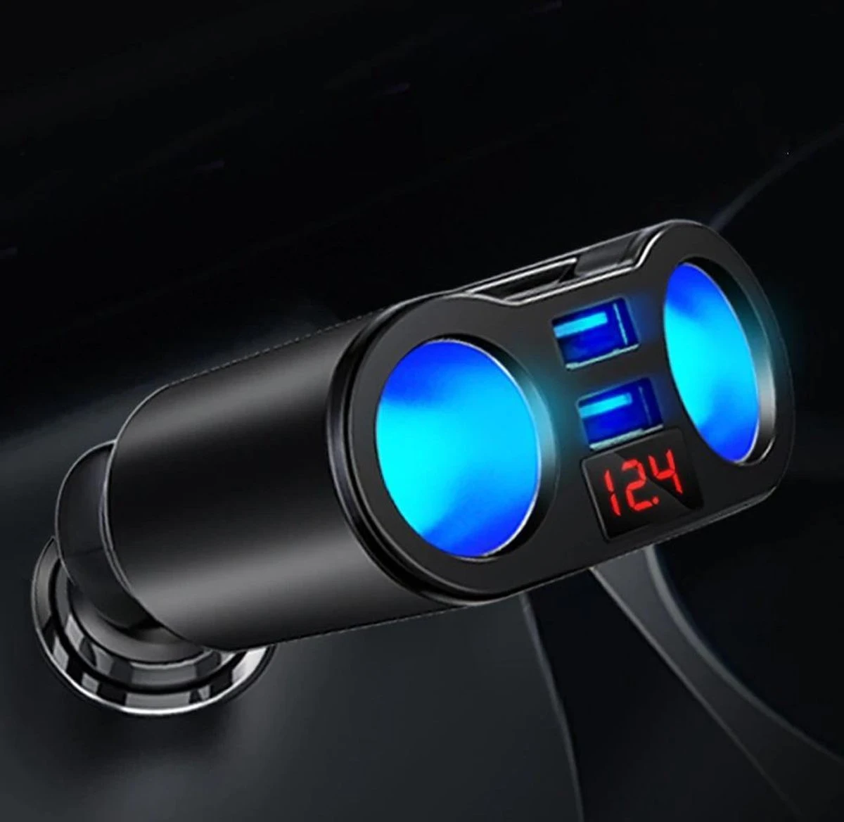 Auto Sigarettenaansteker Splitter - USB Ingang Auto - 2 Sigaretten Aansluitingen - Autolader 3 Auto Sigarettenaansteker Splitter - USB Ingang Auto - 2 Sigaretten Aansluitingen - Autolader