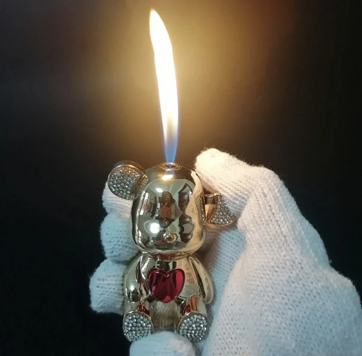 Merkloos Diamond Bear Aansteker - Kado - Valentijnsdag - Cute - TikTok - Cadeau 4 Merkloos Diamond Bear Aansteker - Kado - Valentijnsdag - Cute - TikTok - Cadeau - Afbeelding 2
