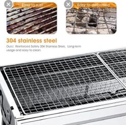 Uten - Houtskoolbarbecue - Opvouwbare Barbecue - Houtskoolbarbecues - Draagbare Camping Barbecue - 430 Roestvrij Staal Grill BBQ - 5-10 Persoon Tuin Buitenfeest - Zilver 16 Uten - Houtskoolbarbecue - Opvouwbare Barbecue - Houtskoolbarbecues - Draagbare Camping Barbecue - 430 Roestvrij Staal Grill BBQ - 5-10 Persoon Tuin Buitenfeest - Zilver -Bbq Gereedschap Winkel 1200x1184 4