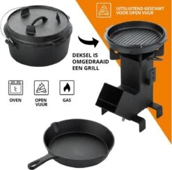 Dutch Mountains Gietijzeren Pannenset 7-delig - Dutch Oven – Braadpan - Grillpan - Hapjespan - Kookset In Houten Transportkist - Deksellifter - Brander 17 Dutch Mountains Gietijzeren Pannenset 7-delig - Dutch Oven – Braadpan - Grillpan - Hapjespan - Kookset In Houten Transportkist - Deksellifter - Brander -Bbq Gereedschap Winkel 1200x1185 1