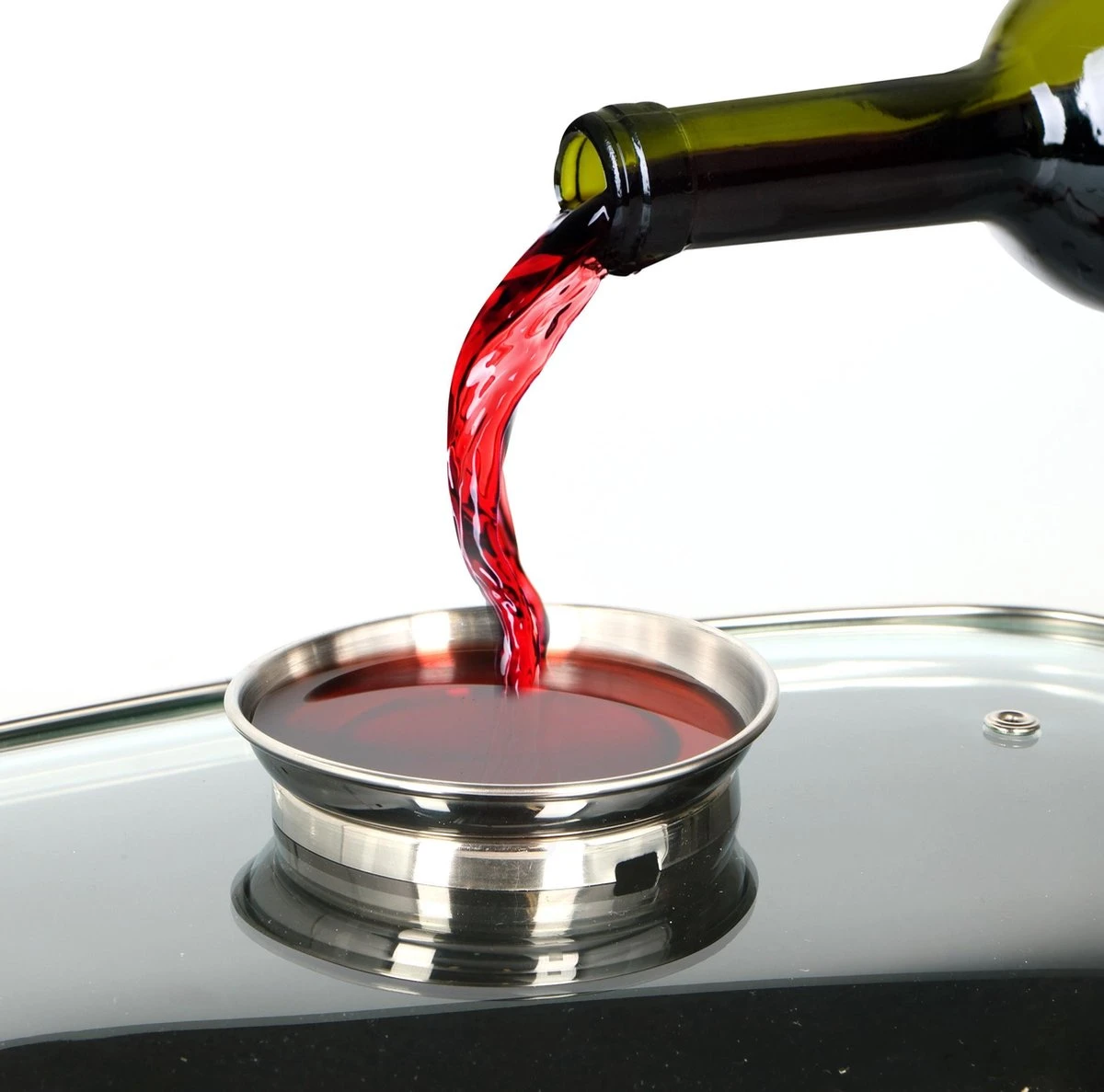 Alpina - Braadslede - Braadpan - Met Glazen Deksel - Aromaknop - 5,5 Liter - Zwart 11 Alpina - Braadslede - Braadpan - Met Glazen Deksel - Aromaknop - 5,5 Liter - Zwart - Afbeelding 9