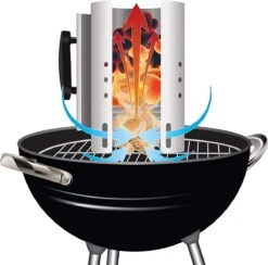 Kolen Starter GROOT - Brikettenstarter Met Veiligheidshandgreep - Snelstarter Voor Barbecue - BBQ Houtskool Starter -Bbq Gereedschap Winkel 1200x1187 3