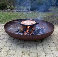 Chefs Cuisine Gietijzeren Grillpan - Grillpan Gietijzer - Gietijzer Bbq Grillpan - Gietijzeren Grillplaat - Pizzasteen - Plancha Gietijzer - Gietijzeren Bakplaat - Rond 36 Cm - Dubbelzijdig -Bbq Gereedschap Winkel 1200x1187 9