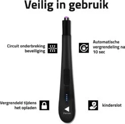 Oplaadbare Lange Elektrische Aansteker - Zwart - Duurzame Plasma Aansteker - Inclusief Cadeauverpakking - BBQ - Kaarsen -Bbq Gereedschap Winkel 1200x1190 1