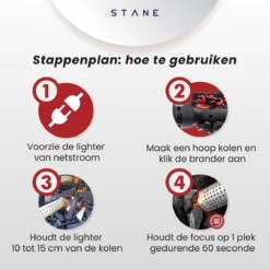 Bbq Aansteker Electrisch - Looftlighter - Bbq Starter - Bbq Accesoires - One Minute Lighter - Incl. Bbq Handschoenen - ®Stane -Bbq Gereedschap Winkel 1200x1200 100