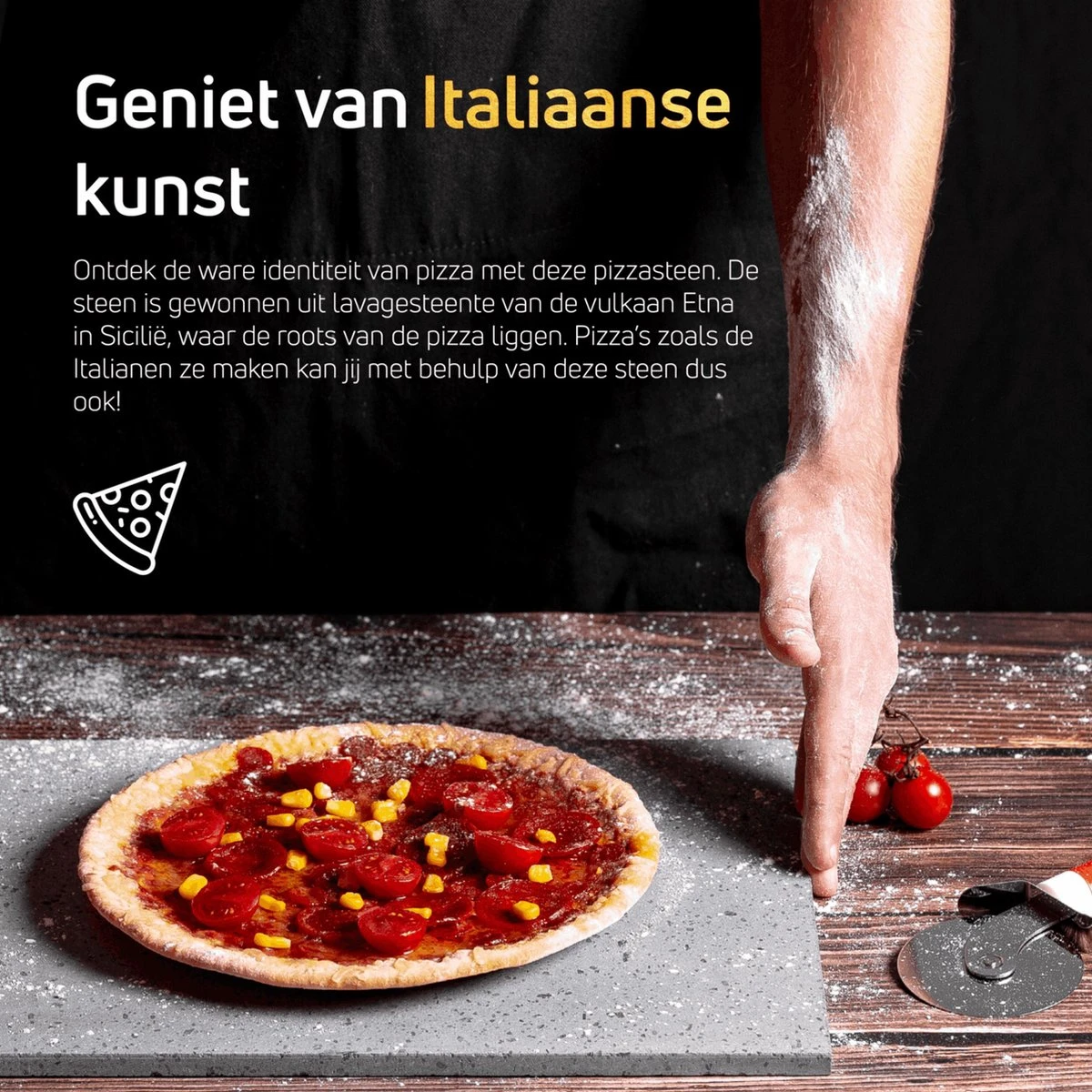 Pizzasteen BBQ Oven - Lava Van Vulkaan Etna - Barbecue Accesoires - Made In Italy - Broodbaksteen - 30x38x1.1 - VDN 6 Pizzasteen BBQ Oven - Lava Van Vulkaan Etna - Barbecue Accesoires - Made In Italy - Broodbaksteen - 30x38x1.1 - VDN - Afbeelding 4