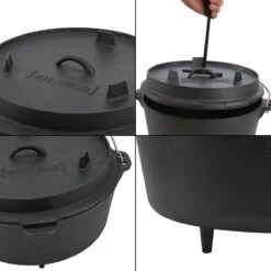 Dutch Oven Enkhuizen Met Deksel Gietijzer Zwart - 4 Varianten -Bbq Gereedschap Winkel 1200x1200 122