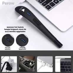 Oplaadbare Lange Elektrische Aansteker - Zwart - Duurzame Plasma Aansteker - Inclusief Cadeauverpakking - BBQ - Kaarsen -Bbq Gereedschap Winkel 1200x1200 135