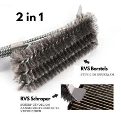 Gohh BBQ Borstel Met Schraper - Schoonmaakborstel - Barbecue Krabber Met Handige Bewaarzak 2 In 1 -Bbq Gereedschap Winkel 1200x1200 20