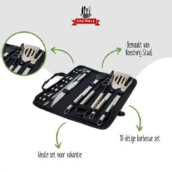 Krumble 18-delige Barbecue Set / Roestvrijstalen BBQ Set Van 18 / Inclusief Handige Opbergtas - RVS -Bbq Gereedschap Winkel 1200x1200 233