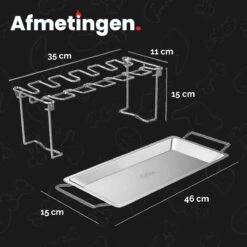 GrillX Kippenvleugelhouder - Kiphouder Voor BBQ & Oven - RVS - BBQ Accesoires -Bbq Gereedschap Winkel 1200x1200 250
