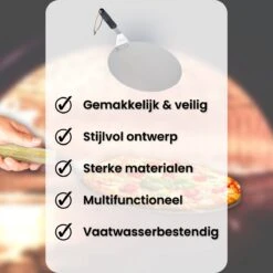 Nowad Pizzaschep RVS Rond - 30,5 Cm - PVC Handvat -Bbq Gereedschap Winkel 1200x1200 253