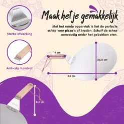 Nowad Pizzaschep RVS Rond Voor BBQ En Oven - 30,5 Cm - Pizzaspatel - Taartschep - Houten Handvat - Ophangbaar - Rond - Vaatwasbestendig - Keukenaccessoires 29 Nowad Pizzaschep RVS Rond Voor BBQ En Oven - 30,5 Cm - Pizzaspatel - Taartschep - Houten Handvat - Ophangbaar - Rond - Vaatwasbestendig - Keukenaccessoires -Bbq Gereedschap Winkel 1200x1200 275