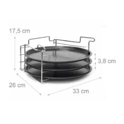 Relaxdays 3 Pizaplaten Met Pizzarek, Pizza Bakplaat Rond 33 Cm, Pizzaplaat 3stuk -Bbq Gereedschap Winkel 1200x1200 338
