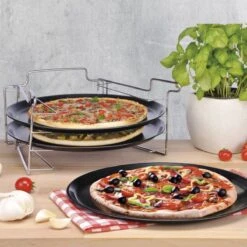 Merkloos Pizzaplaat Bakset Met 3 Bakplaten 16 X 31 Cm- Pizza Rek 3-delig - Pizzabakset Met Standaard/rek -Bbq Gereedschap Winkel 1200x1200 340