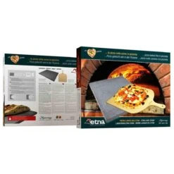 ETNA Pizza Set - Grote Pizzasteen & GRATIS Pizzaschep - 30 Cm X 38 Cm - Echt Italiaanse Pizzasteen - Broodbaksteen - BBQ Pizzasteen - Gemaakt Van Lavasteen Uit De Etna - Non-stick - Eppicotispai -Bbq Gereedschap Winkel 1200x1200 372
