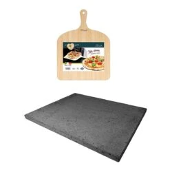 ETNA Pizza Set - Grote Pizzasteen & GRATIS Pizzaschep - 30 Cm X 38 Cm - Echt Italiaanse Pizzasteen - Broodbaksteen - BBQ Pizzasteen - Gemaakt Van Lavasteen Uit De Etna - Non-stick - Eppicotispai -Bbq Gereedschap Winkel 1200x1200 373