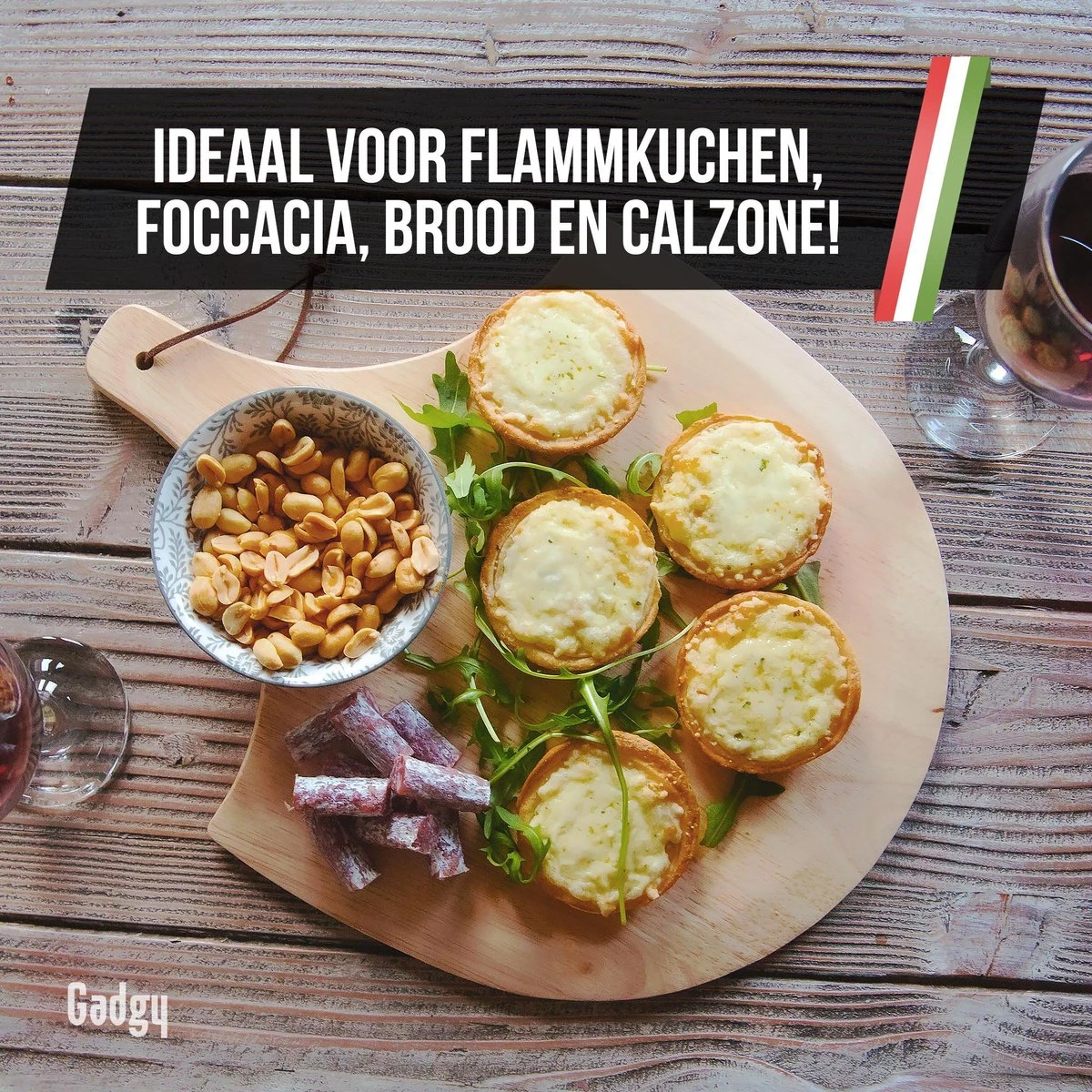 Gadgy Pizzasteen Met Pizzaschep – Cordieriet Voor Knapperige Pizzabodem – Pizzasteen Voor BBQ, Oven Of Kamado - Pizzaspatel - Pizza Set 8 Gadgy Pizzasteen Met Pizzaschep – Cordieriet Voor Knapperige Pizzabodem – Pizzasteen Voor BBQ, Oven Of Kamado - Pizzaspatel - Pizza Set - Afbeelding 6